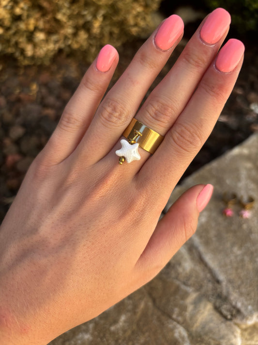 Bague lou blanche 💗